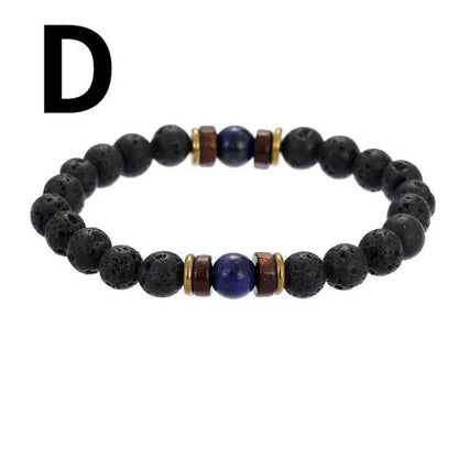Luxury Fashion Men'S Creative Bead Bracelet Handwoven Adjustable Natural Stone Bead Bracelet Hip Hop Bracelet Men'S Jewelry Party Anniversary Gift Christmas Gift Jewelry - WORLD TIME VISITS