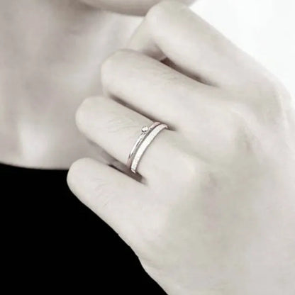 3Pcs Exquisite Female 925 Standard Sterling Silver Texture Thumb Ring Wedding Wedding Love Ring Size 5-11