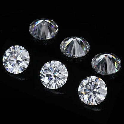 Moissanite 4 colors 5-12MM round high quality cut bare diamond gemstone DIY jewelry making