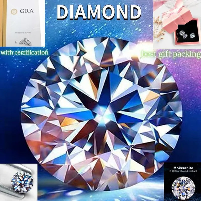 Round brilliant diamond-cut Moissanite bulk jewelry