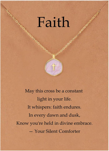 Small Cross Necklace for Women, Dainty 14K Gold Plated Cross Pendant Necklace, Everyday Simple Cross Charm Choker Minimalist Religious Jewelry Cute Trendy Gifts