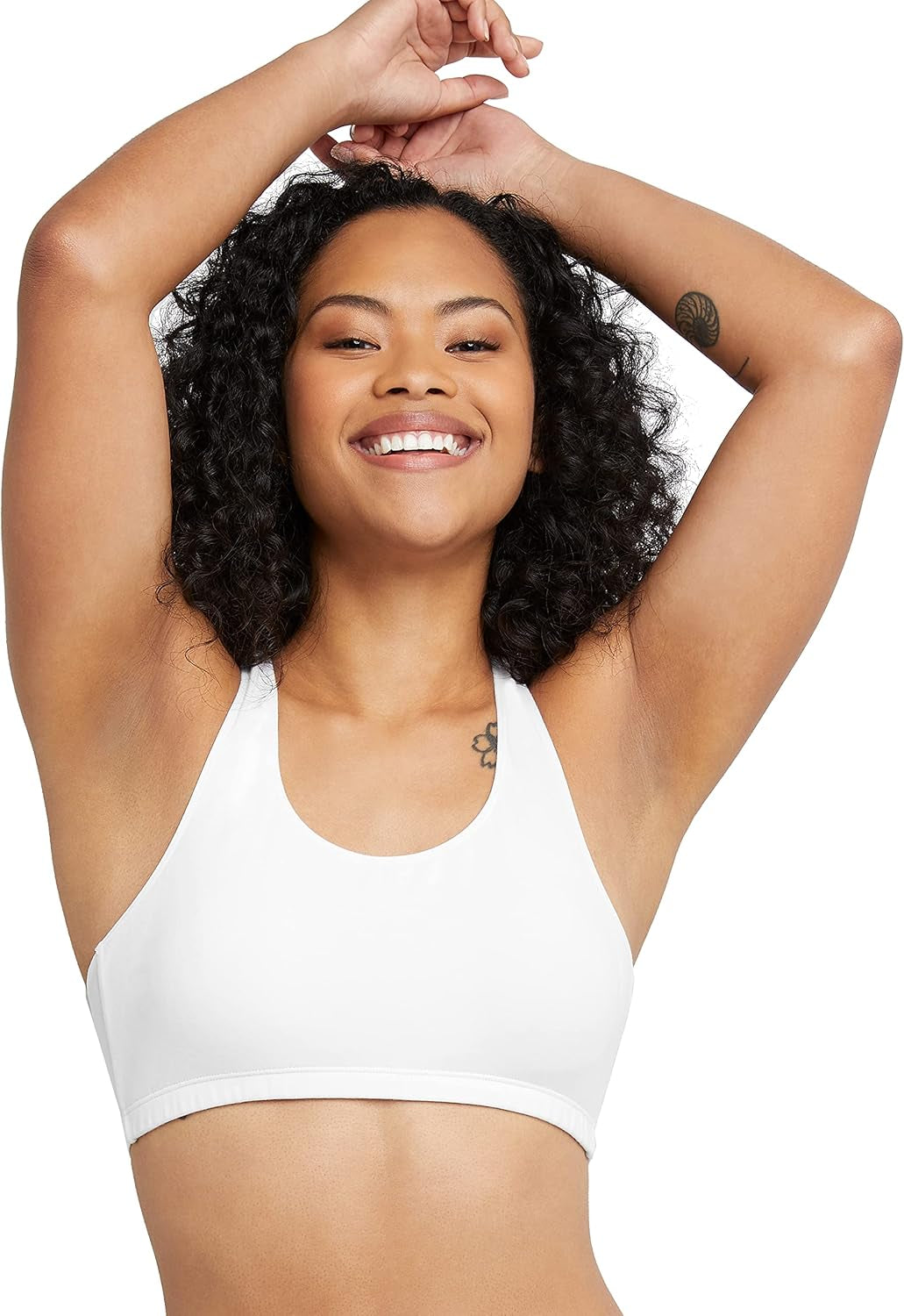 Women'S Racerback Cotton T-Back Bralette (3 Pack)