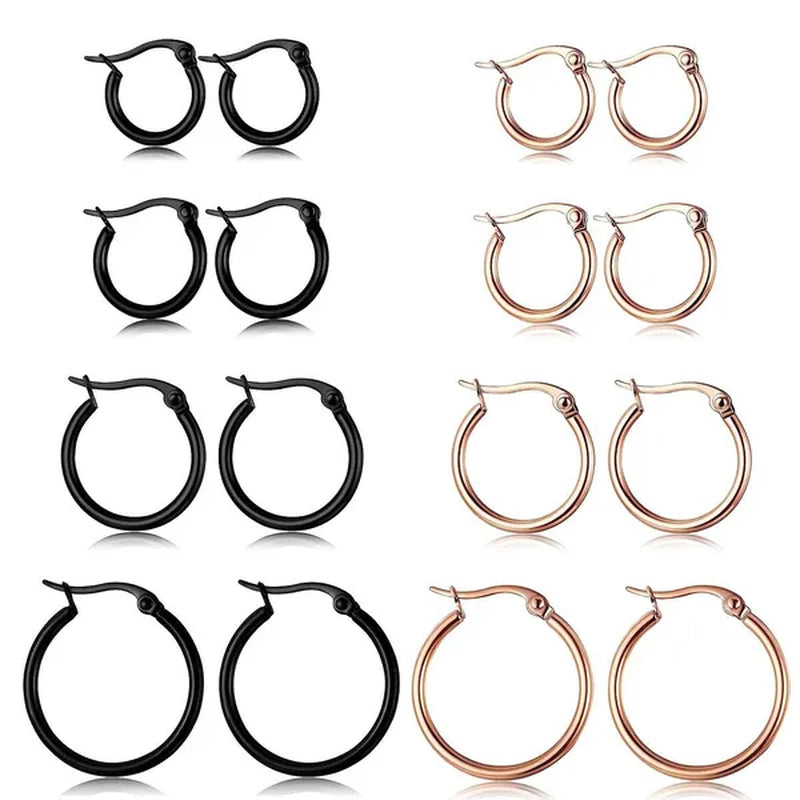 Large Hoop Earrings for Women Gorgeous Hypoallergenic 316L Stainless Steel Hoop Earrings for Girls