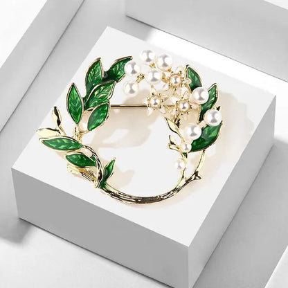 Stylish simple corsage dripping enamel alloy gardenia brooch Pin women's pin accessories