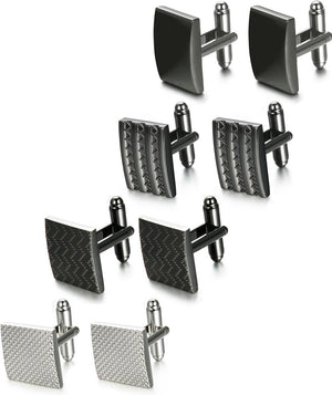 4-8 Pairs Wedding Business Classic Cufflinks for Men Unique Cufflink Set Mens
