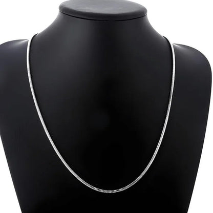 Stacked Jewelry 1Mm Snake Chain Gold Plated 925 Sterling Silver Necklace for Women