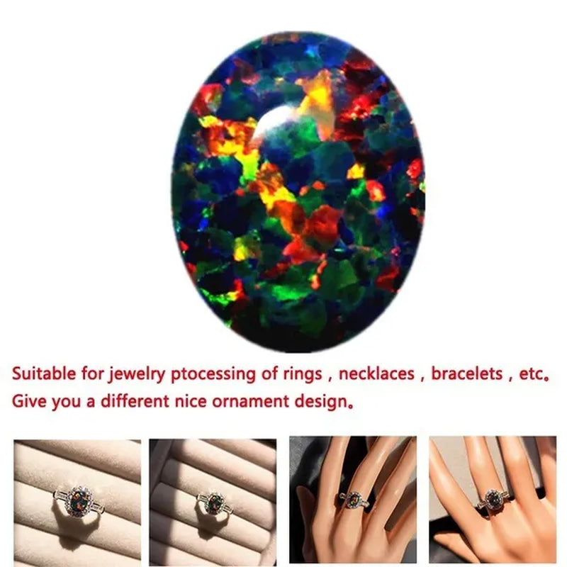 Brilliant MIX OPAL Gem OVAL Cabochon Cut 7X9mm AAAAA VVS Loose Gemstone Jewelry Making Ring