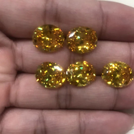 Natural Unheated AAAA 7.50 Cts AAAAA Gemstone Yellow Sapphire 10X12Mm Oval Cut Gem Sri-Lanka VVS Loose Gemstone Jewelry