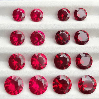 Natural Ruby AAAA+ Unheated 10.50 Cts Natural Mined 11.0mm Sri-Lanka Garnet Red  Ruby Round Cut VVS Loose Gem