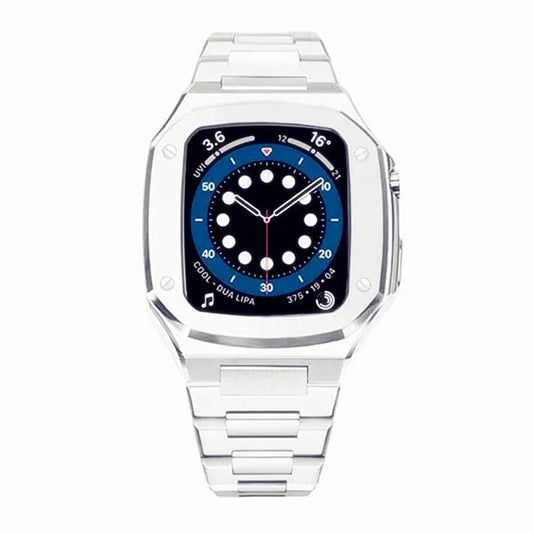 Metal Case for Apple Watch Steel Protective Case Shell Cover Strap with Band Bracelet For Apple Watch Series 9 8 7 6 SE 5 For Iwatch Series 9 8 7 6 44mm 45mm