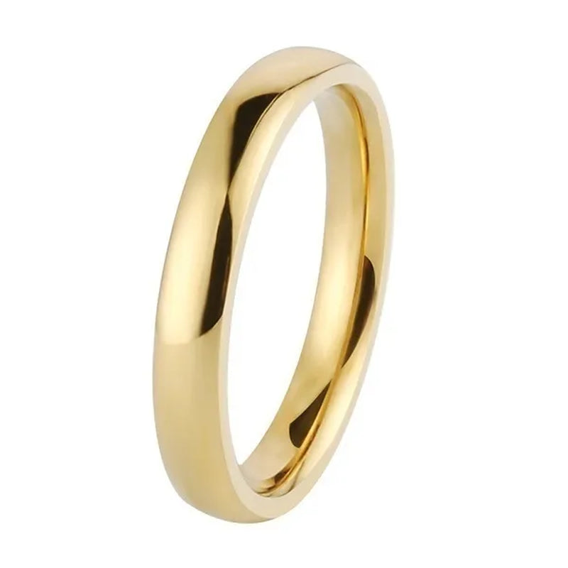 1pcs elegant gold  and Silver and Rose Gold Stainless Steel Comfort Fit Plain Wedding Band Ring Width 3mm