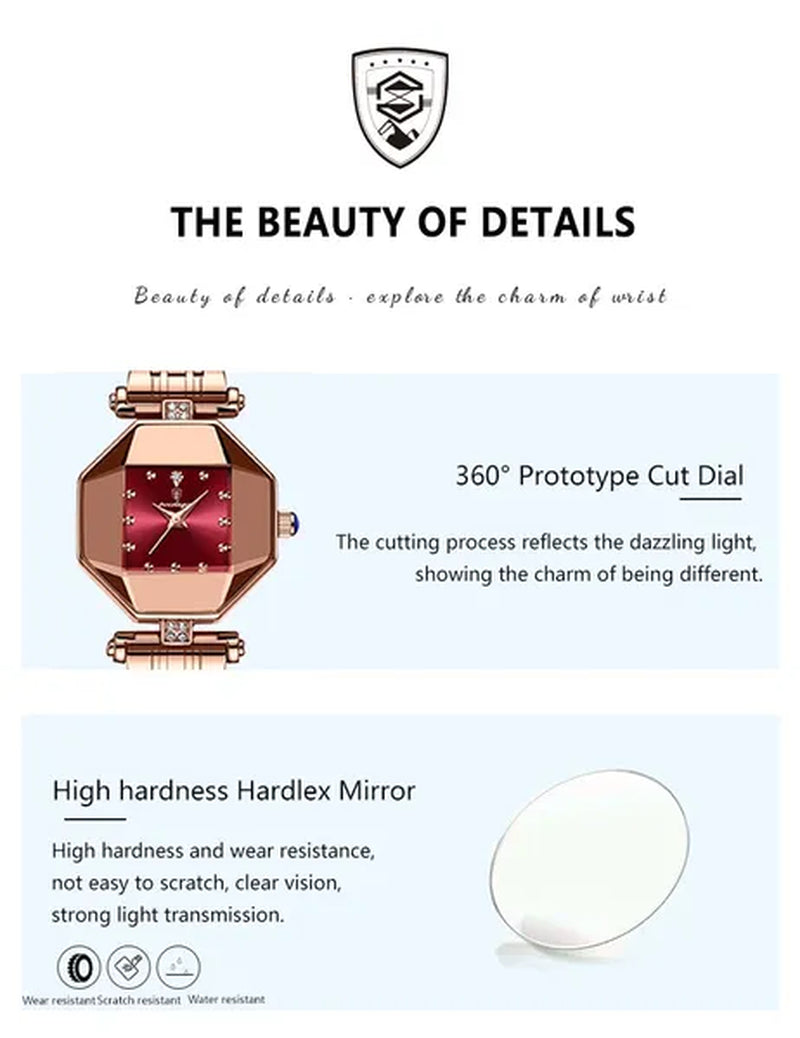 POEDAGAR Rose Gold Fashion Women Watch Stainless Stain Waterproof Ladies Quartz Watches Luxury Female Wristwatch