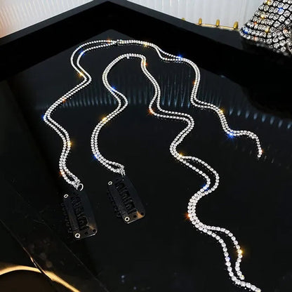 Fashion Flashing Diamond Chain Hairpin Tassel Braided Hair Hairpin for Women Girls