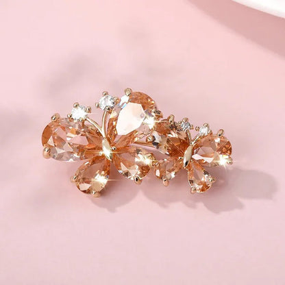 7 colors New Rhinestone Brooches for Women Butterfly Brooch Wedding Fashion Jewelry Gift Women Cute Zinc Crystal Butterfly Enamel Pin Accessories Arrow