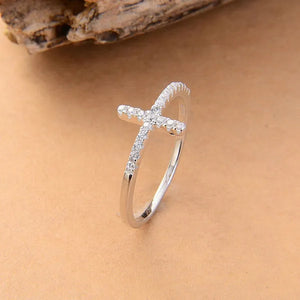 2015 Cross Ring Engagement Ring Anniversary Birthday Gift Size 4-11