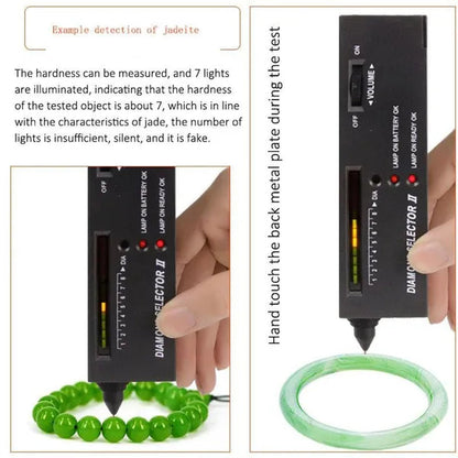 1PC LED Diamond Indicator Test Pen Diamond Tester Gemstone Gem Selector Jewelry Watcher Tool (Without Battery)