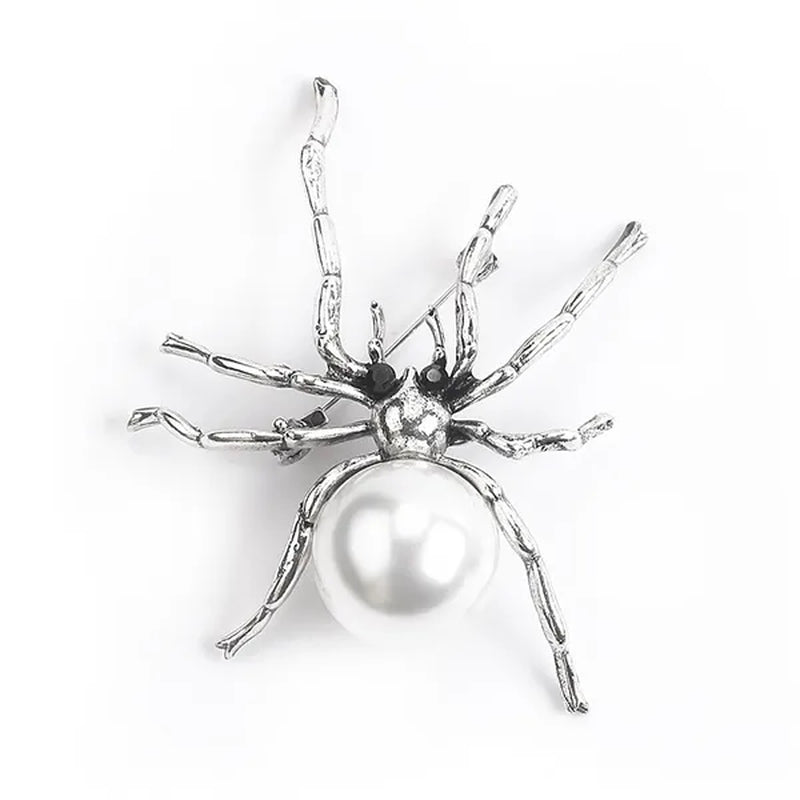 Fun creative metal spider brooch coat clothing pin insect brooches gift
