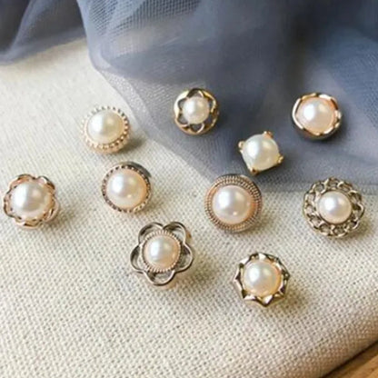100/30/10Pcs Cute Practical Anti-Glare Brooch Dress Neckline Pearl Pin Clothes Fixed Brooch Women Girl Fashion Jewelry Accessories - WORLD TIME VISITS