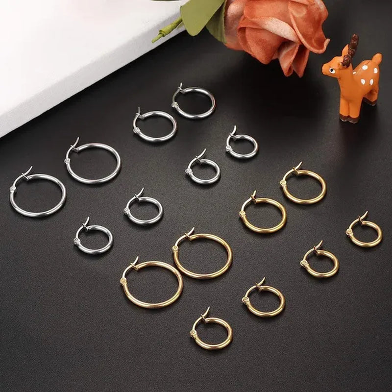 Large Hoop Earrings for Women Gorgeous Hypoallergenic 316L Stainless Steel Hoop Earrings for Girls