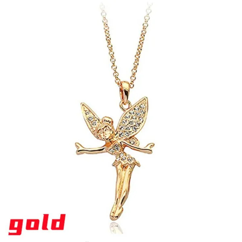 Exquisite Fashion Lovely Dancing Little Angel Pendant Necklace Women'S Zircon Exquisite Necklace Cartoon Jewelry Accessories Birthday Party Anniversary Gift