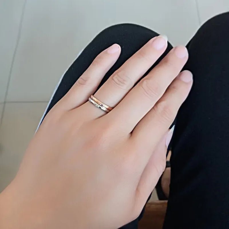 2Mm Stainless Steel Thin Ring Rose Gold Black for Women Men Minimalist Ring Jewelry Party Simple Fashion Gift Size 3 to 12 - WORLD TIME VISITS