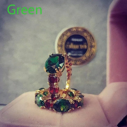 2Pcs/Set Antique Art Jewelry Luxury Exquisite Elegant Woman Fashion Accessories Anniversary Gift Noble Princess Engagement Bride Wedding Banquet Ring Brand Jewelry Set Size US4 - 11Bague Femme - WORLD TIME VISITS