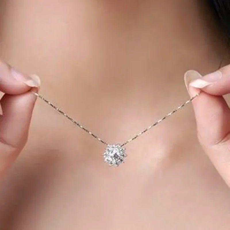 3 Pcs/set 925 Silver Natural Gem AAA CZ Snowflake Antique Necklace Earrings Christmas Snowflake Jewelry Gift - WORLD TIME VISITS