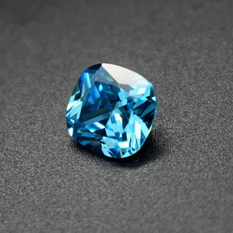 Sea Blue Sapphire 7X7Mm 2.39Ct Square Cut Shape AAAAA VVS Loose Gemstone
