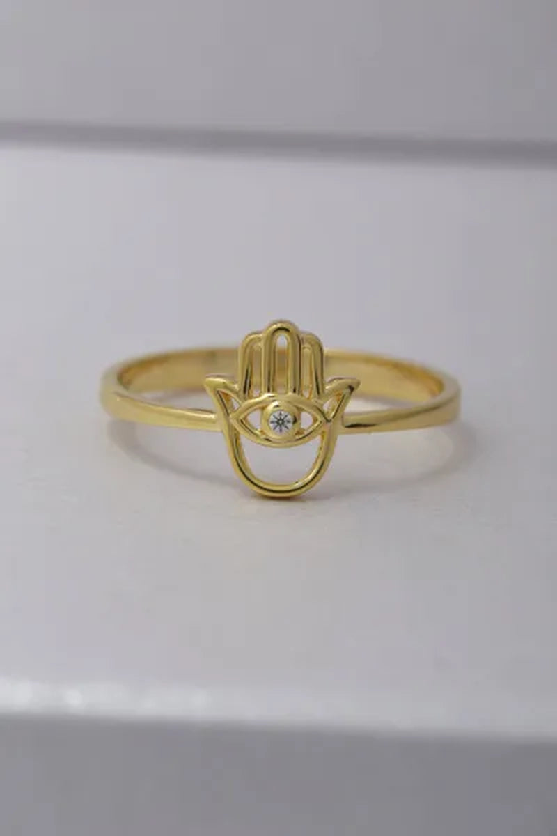 Special Design Hamsa Ring, 925 Sterling Silver Hamsa Ring, Fatima Hand Ring, Handmade Silver Hamsa Ring, Delicate Silver Ring, Silver Ring, Delicate Silver Ring, Religious Ring, (White, Rose and Gold), Valentine's Day Gift, Christmas Gift, Mothers Gift