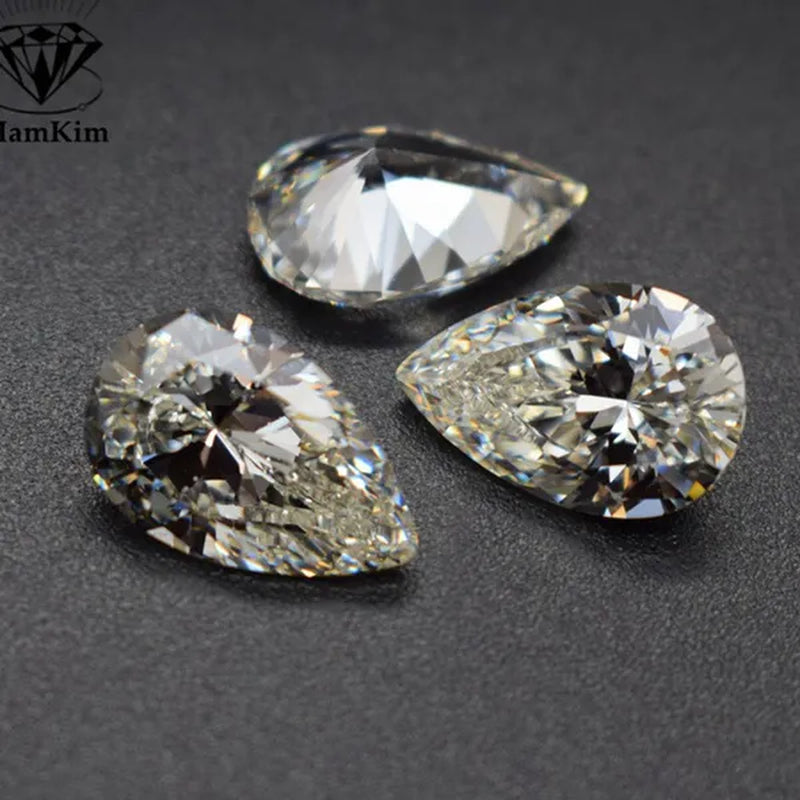 Brilliant Cut Pear Cut 12x 16mm 8.50 Carat EF Genuine White VVS Loose Moissanite Gemstone