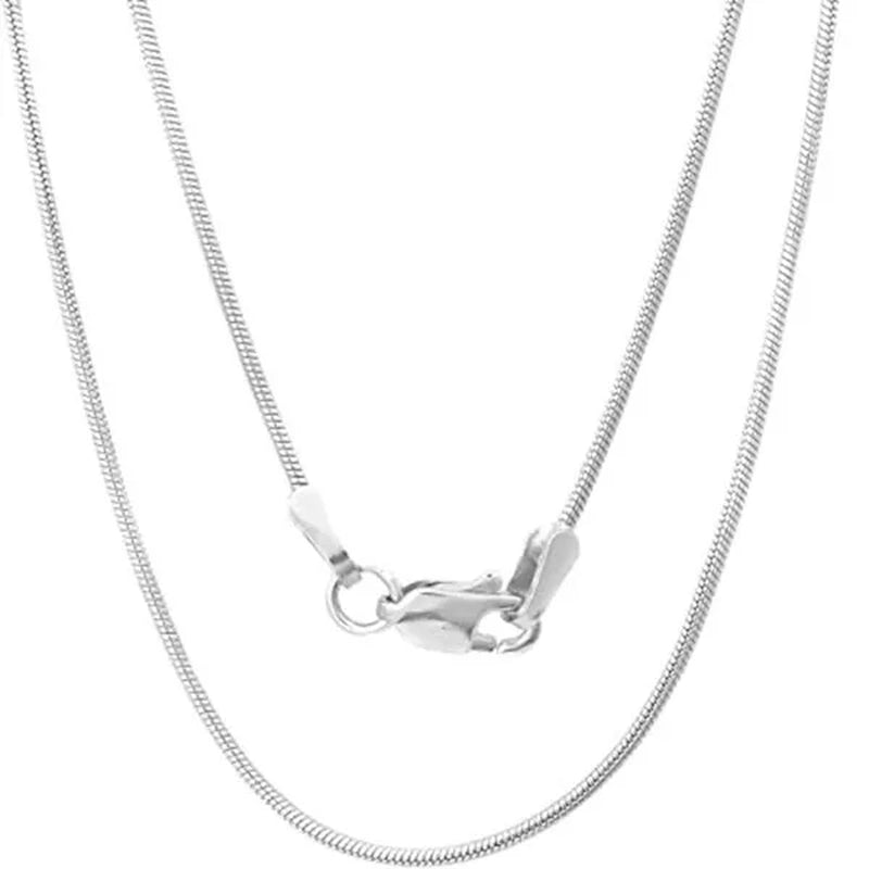 2MM Silver Round Snake Chain Necklace Solid Silver Chain for Pendants Flexible 925 Snake Chain Jewelry
