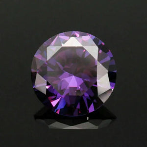 6-15MM Purple round Zircon Stone for Jewelry Ring Necklace Accessories