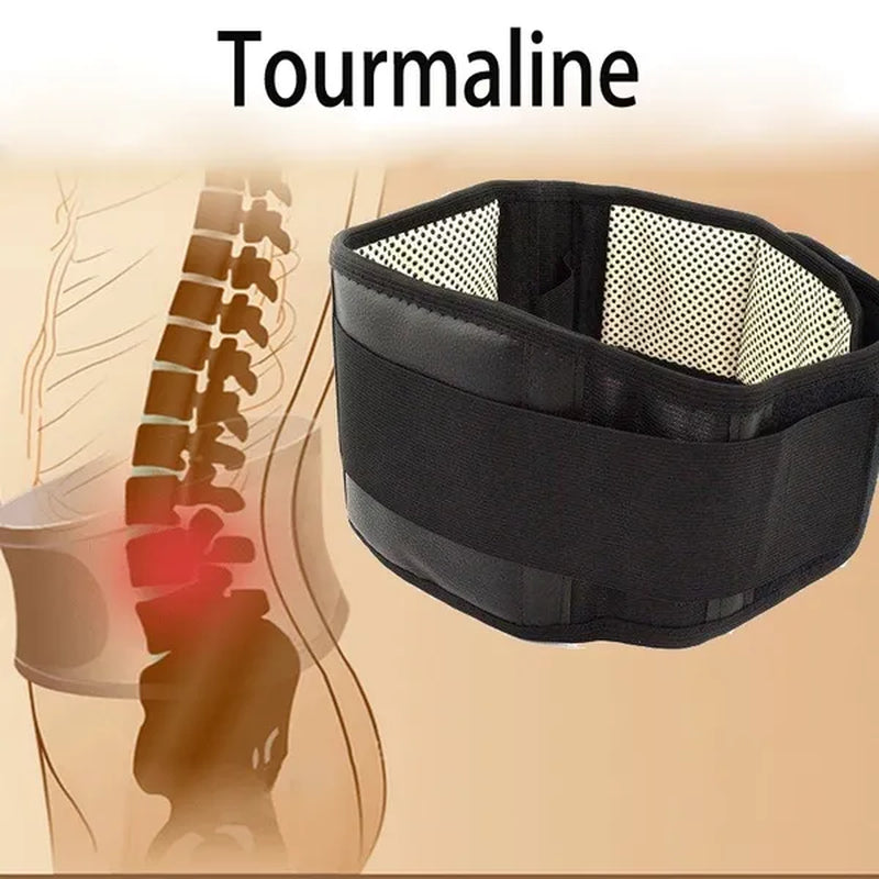 Tourmaline Self-heating Magnetic Therapy Waist Support Belt Lumbar Back Waist Support Brace Double Banded Adjustable Size
