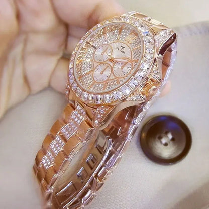 BS Bee Sister Luxury Creative Women Watches Gold Rhinestone Shining Design Bracelet Watches Ladies Women Wrist Watch Montre Femme