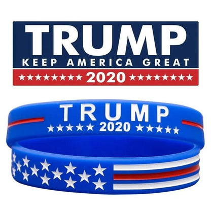 1 Pcs Hot Donald Trump Keep America Great TRUMP 2020 USA Election Silicone Bracelet with Wrist Band