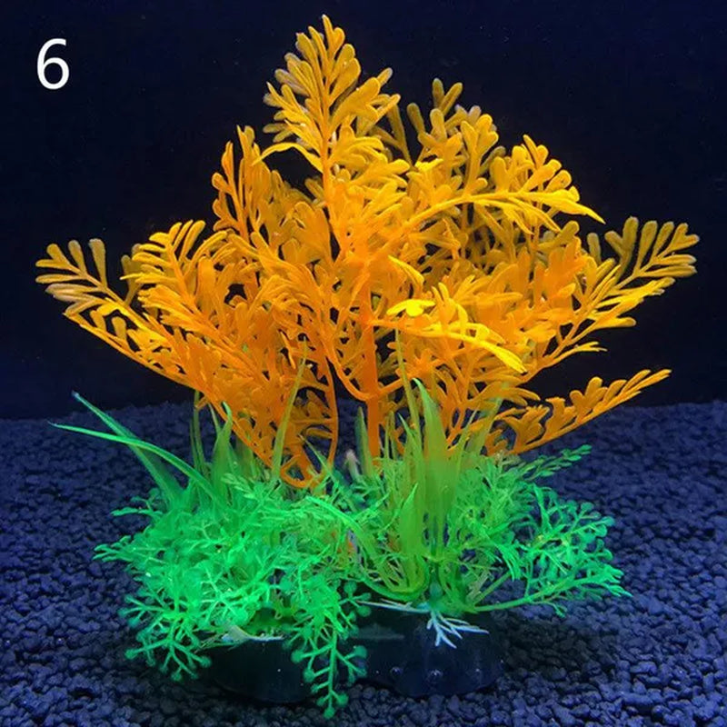 Fashion Luxury 14Cm Plants Plastic Simulation Artificial Plants Aquarium Water Ornament Fish Tank Grass Decoration
