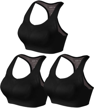 Racerback Sports Bras for Women – Padded Seamless Strappy Workout Tops for Yoga Gym Runing Fitness Sports Bras