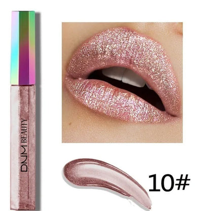 Super Girl 12 Color High-fashion Chameleon Metal Matte Metallic Waterproof Lipgloss Liquid Lipstick  Shimmer Diamond Glitter Pearl Colour Lip Gloss Lip