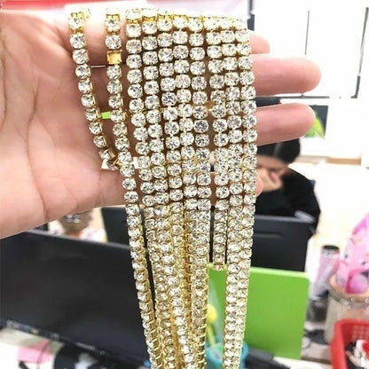 Necklace for Women Gorgeous Men's Gold Tennis Chain Icy Diamonds Hip Hop Choker Chain Necklace Bling Jewelry 18-30 Inches