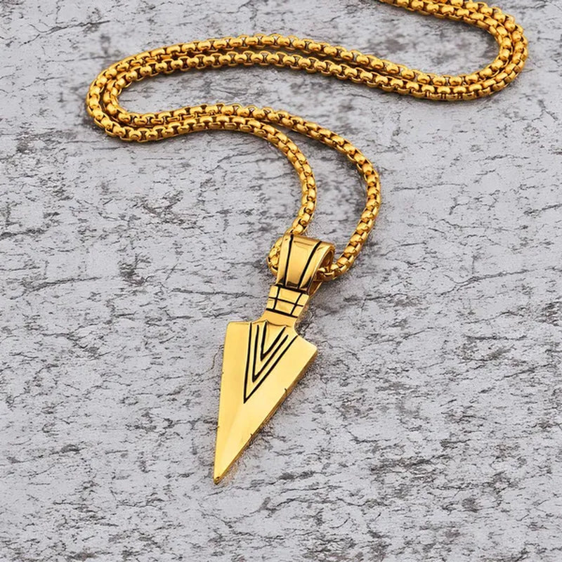 Long Chain Necklace Mens Alloy Necklaces Fashion Jewelry Gold Black Silver Color Pendant