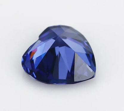 6X6mm AAAAA Blue Sapphire Gems 1.23ct Heart Faceted Cut VVS Loose Gemstone