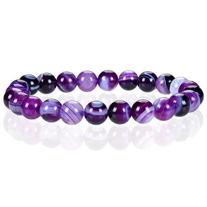 6mm 8mm Natural Stone Chakra Beaded Charm Bracelets Tiger Eye Amethyst Lapis Lazuli Healing Beads Bracelet Women Yoga Jewelry