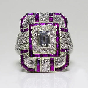 Antique Art Deco Purple Amethyst Ring