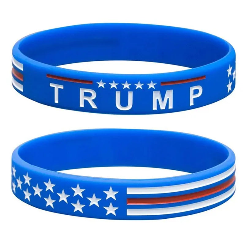 1 Pcs Hot Donald Trump Keep America Great TRUMP 2020 USA Election Silicone Bracelet with Wrist Band - WORLD TIME VISITS