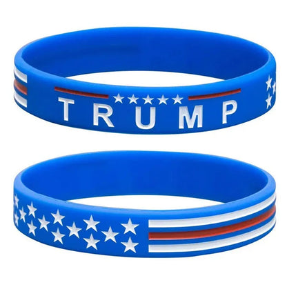 1 Pcs Hot Donald Trump Keep America Great TRUMP 2020 USA Election Silicone Bracelet with Wrist Band - WORLD TIME VISITS