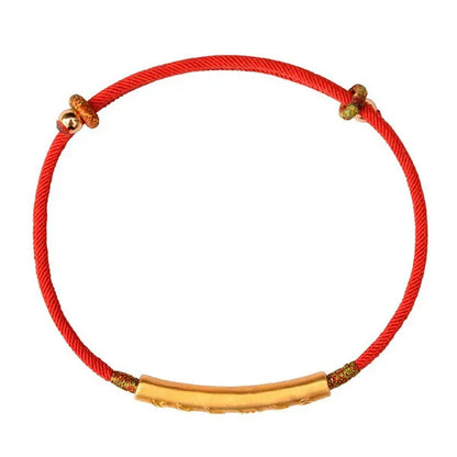Tibetan Buddhism 999 Sterling Silver Six Words Mantra Charm Bracelet Lucky Red Wax String Handmade Amulet Jewelry
