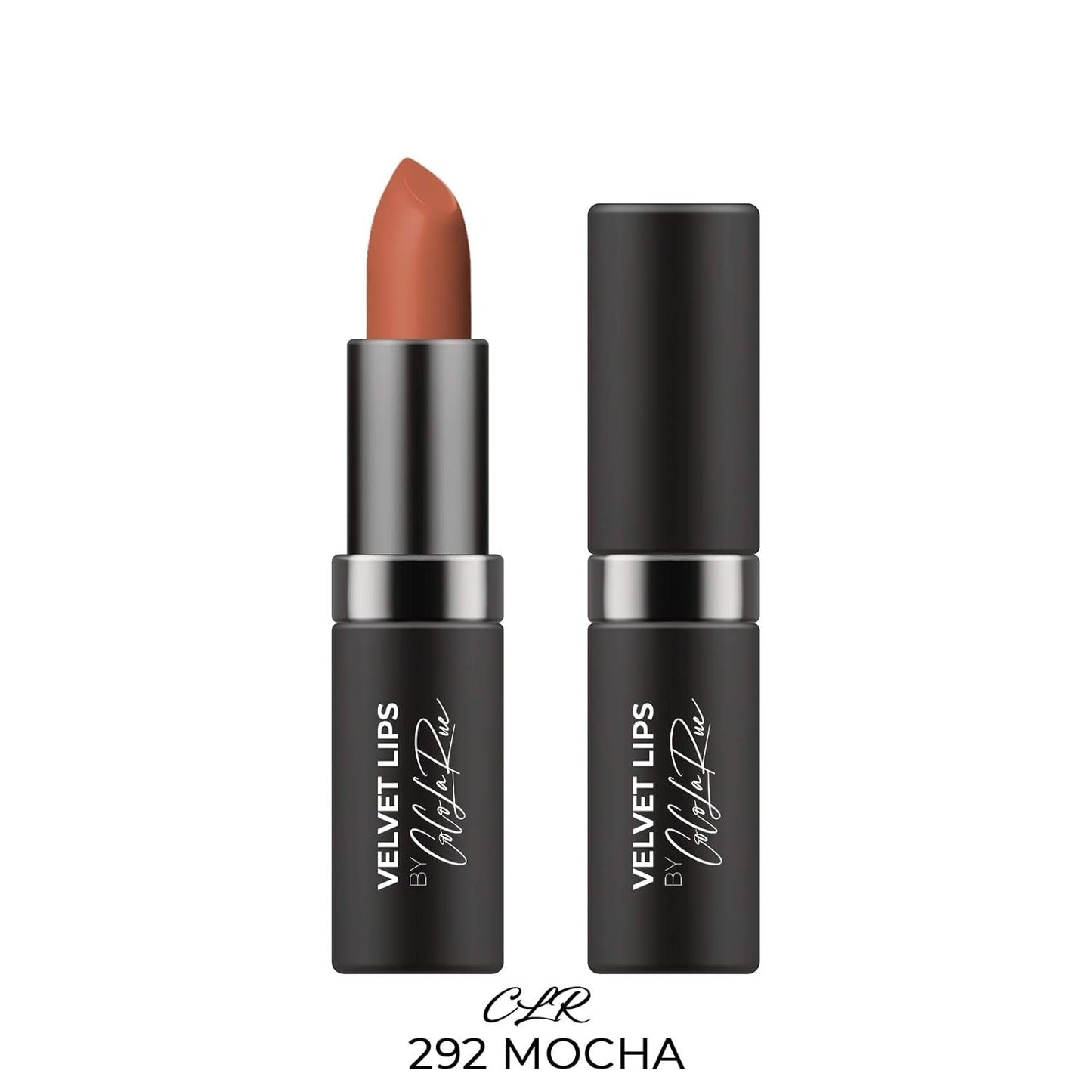Coco La Rue Creamy Velvet Lipstick Lustrous Mauve Lipstick, High-Shine Plumping Lip Balm, Hydrating Lip Color (CLR-C 292 Mocha)