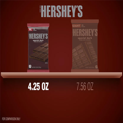 SPECIAL DARK Mildly Sweet Chocolate XL, Candy Bar, 4.25 Oz (16 Pieces)