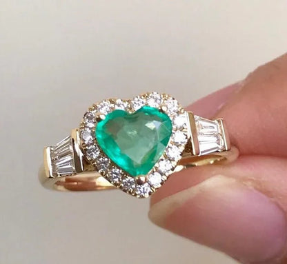 4 colors elegant and noble fashion heart - shaped zirconia ring sea blue heart - shaped inlaid ladder zirconia ring engagement wedding anniversary banquet birthday Christmas gift romantic bride wedding eternal jewelry ring (size 5 - 12) - WORLD TIME VISITS