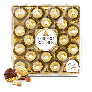 , 24 Count, Gourmet Milk Chocolate Hazelnut, Chocolate Gift Box, Individually Wrapped, 10.6 Oz